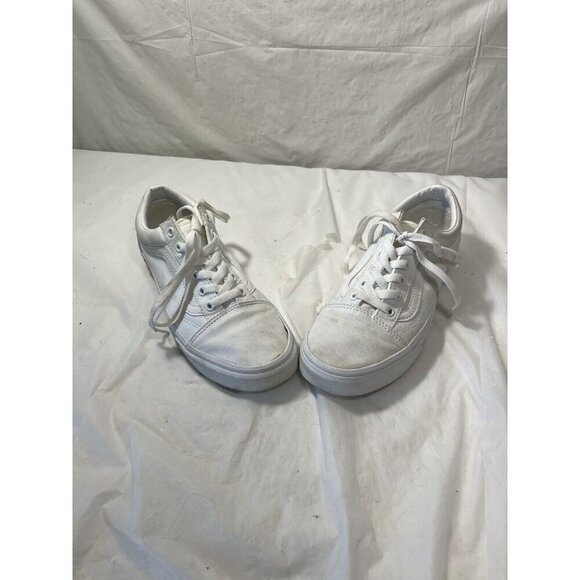 VANS Off-The-Wall Triple White Skateboarding Classic  Womens size 7 - Picture 1 of 14